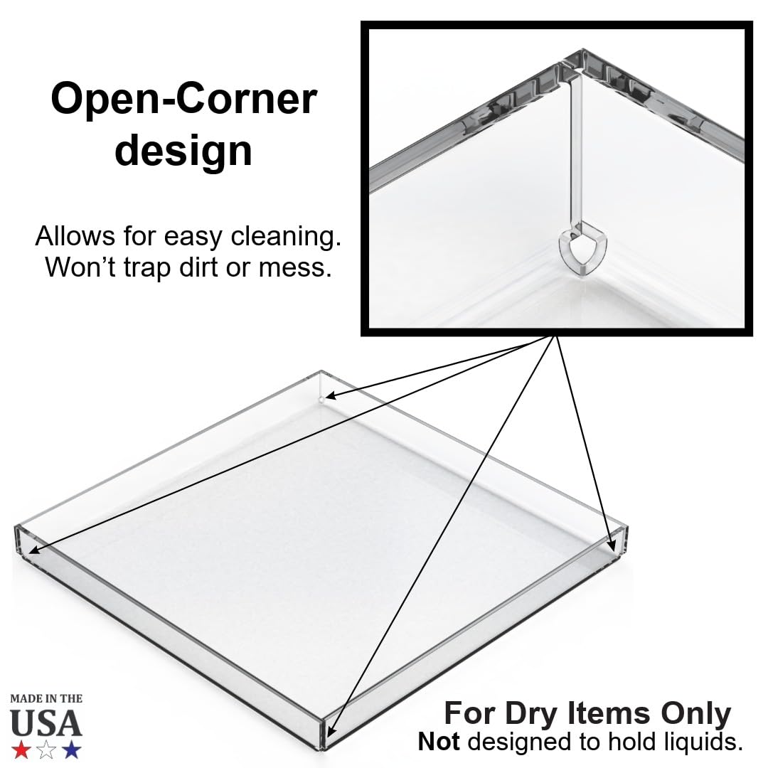 Amazon.com: Clear Acrylic Organizer Tray, 6 x 6 Low-Profile